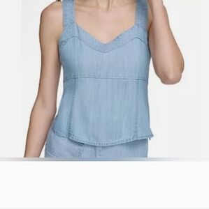 NWT DKNY Women’s lightweight top with hidden side zipper size Xl